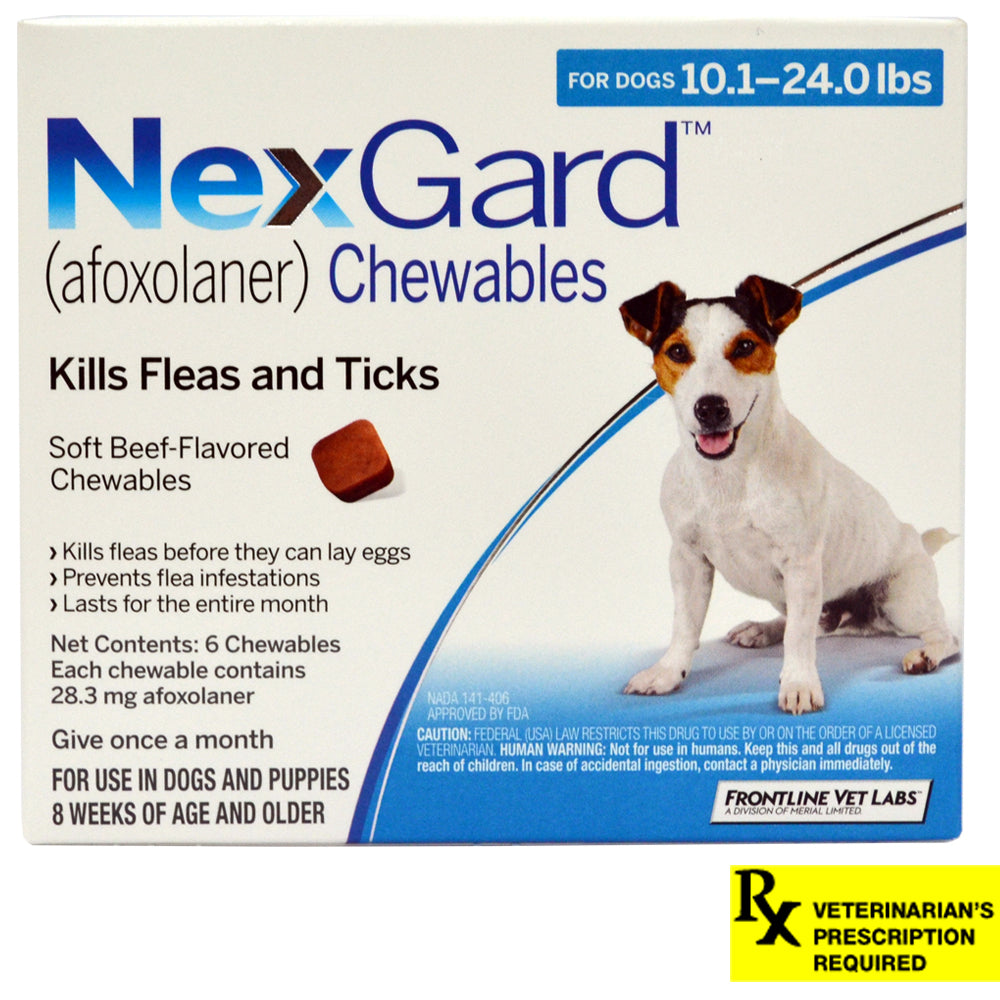 Rx NexGard Dog 10.1-24lb x 6 tablet