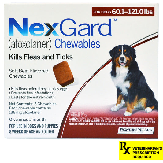 Rx NexGard Dog 60-121.0lb x 3 tablets