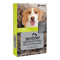 Rx Sentinel Spectrum 8-25lbs (Green) x 6 tablets