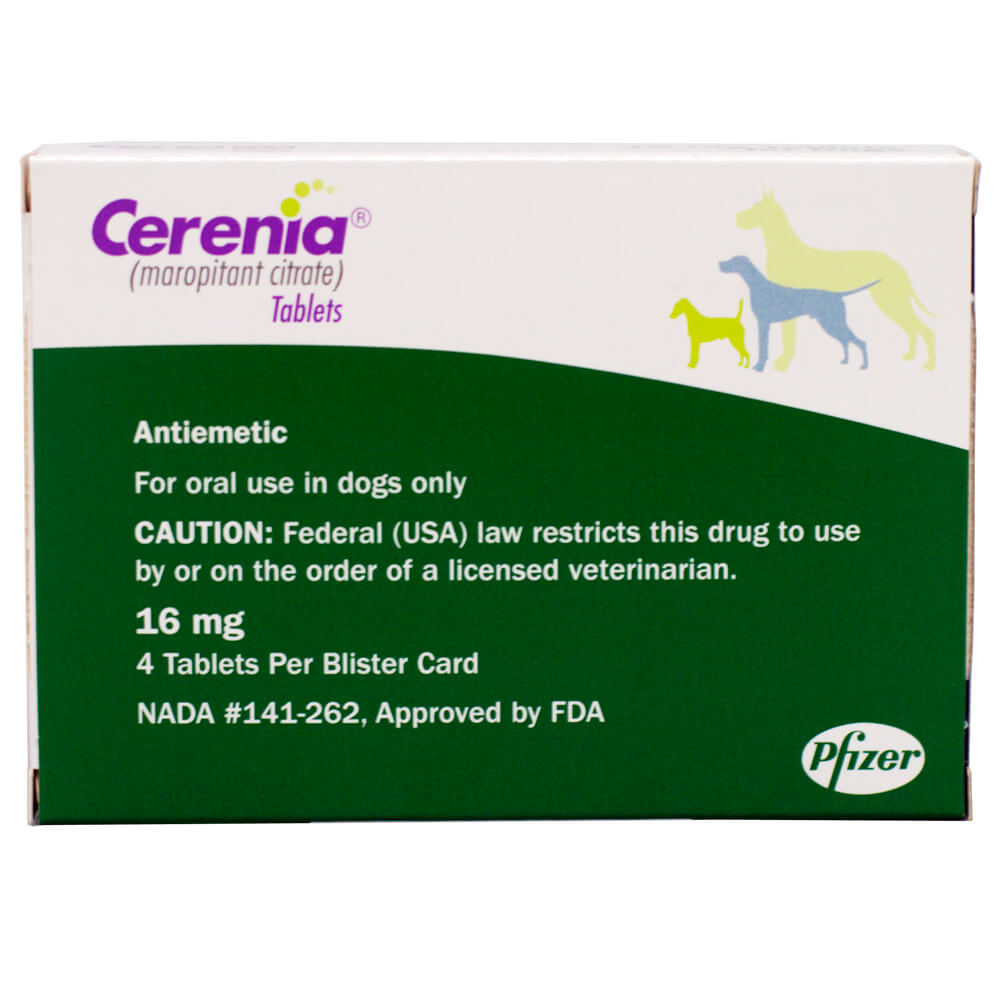 Cerenia Rx, 16 mg x 4 comprimidos