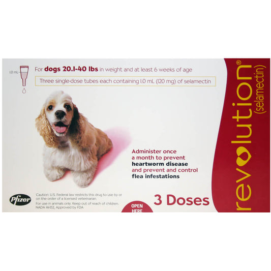 Rx Revolution canine 20.1-40lbs x 3 months