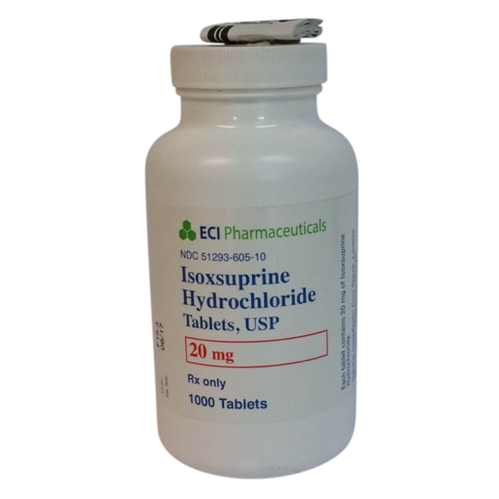 Rx Isoxsuprine Hydrochloride Tablets  20 mg x 1000 ct