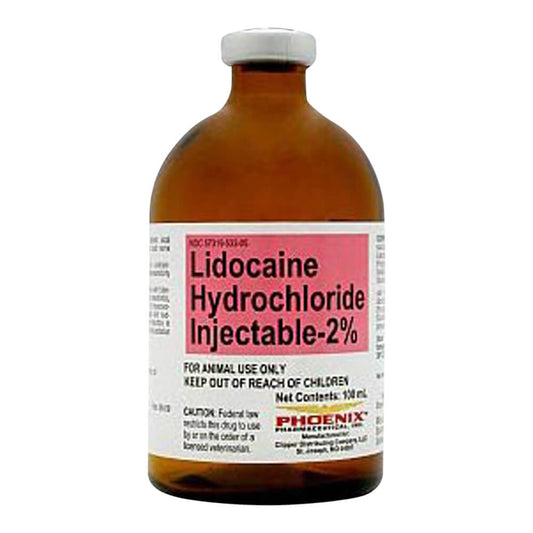 Lidocaína clorhidrato inyectable al 2% 100 ml (Rx)