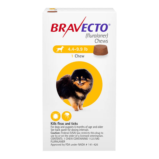 Bravecto for Dogs, 1 Tab, 4.4-9.9 lbs, Rx