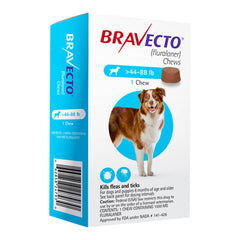 Rx Bravecto 44-88 رطل × 1 مضغ
