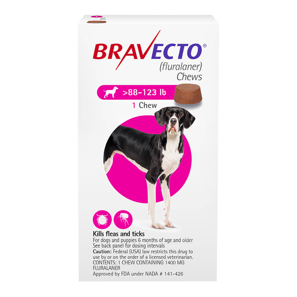 Bravecto for Dogs, 1 Tab, 88-123 lbs, Rx