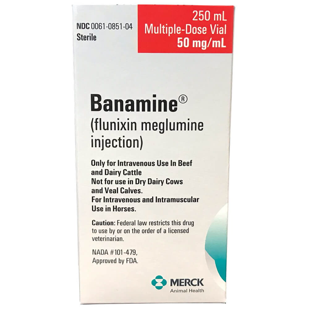 Rx Banamine 50mg/ml injection x 250ml bottle