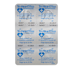 Rx Tri-Heart Plus 0-25lbs (blue) x 6 tablets