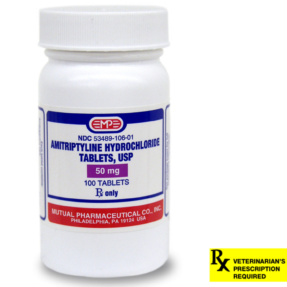 Rx Amitriptyline 50 mg x 100 tablets