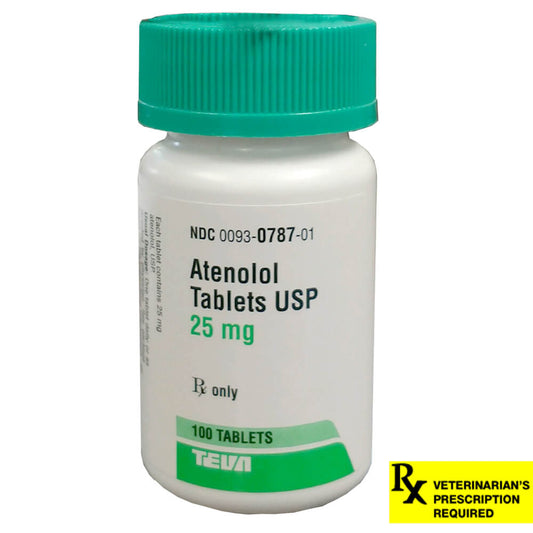 Rx Atenolol, 25mg x 100 Tablets