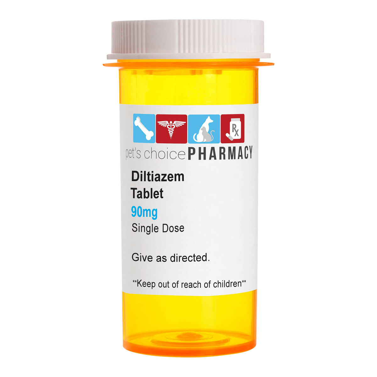 Rx Diltiazem 90mg, Single Tablet