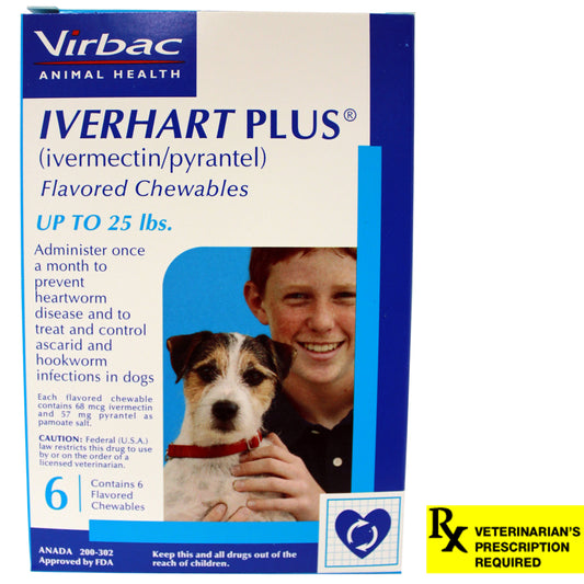 Rx Iverhart Plus Up to 25 lbs  6 Month