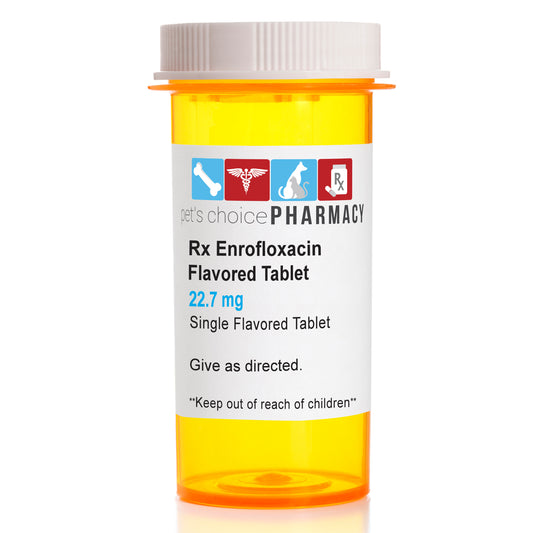 Rx Enrofloxacin Flavored Tablets 22.7mg, Single Tablet