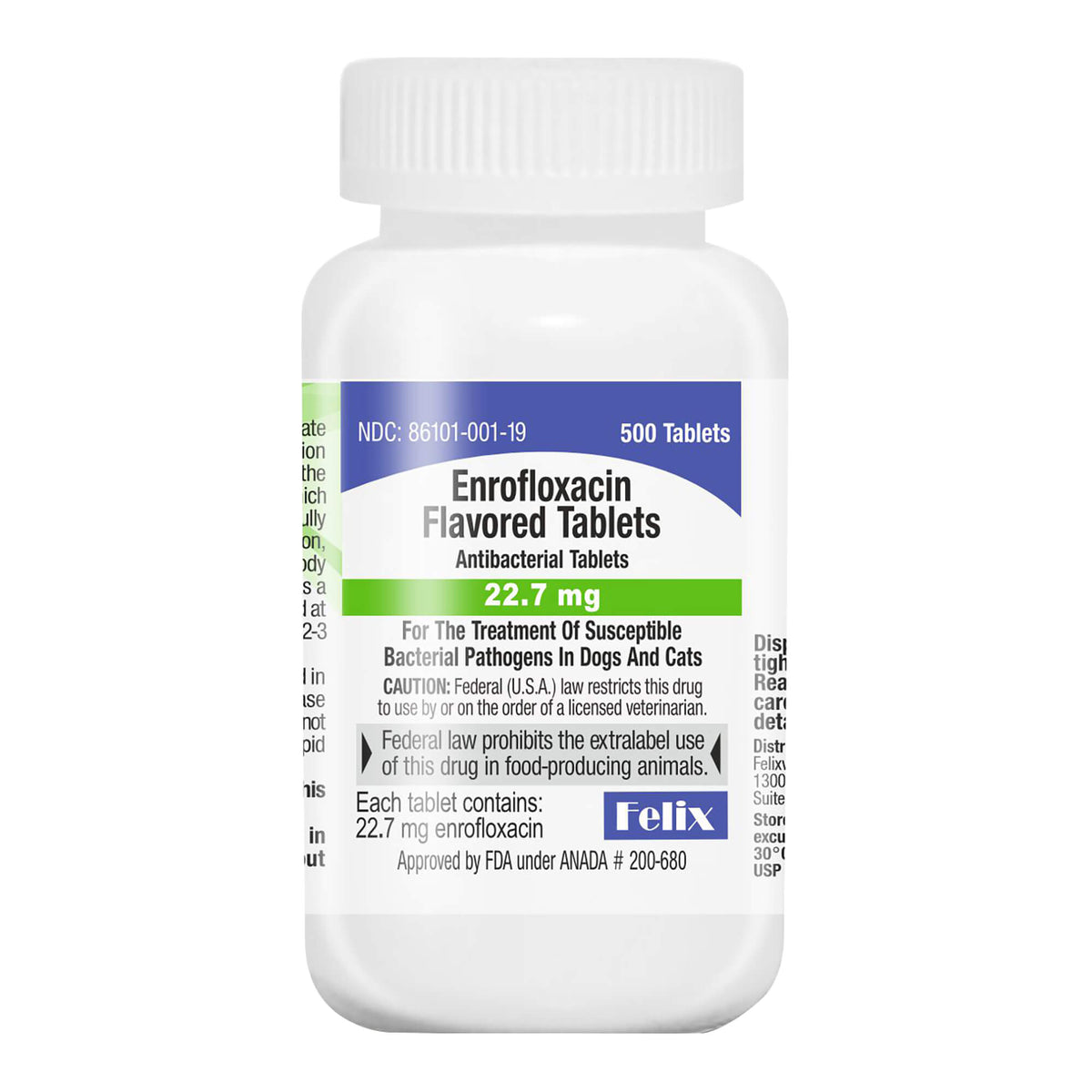 Rx Enrofloxacin Flavored Tablets 22.7mg, 500ct