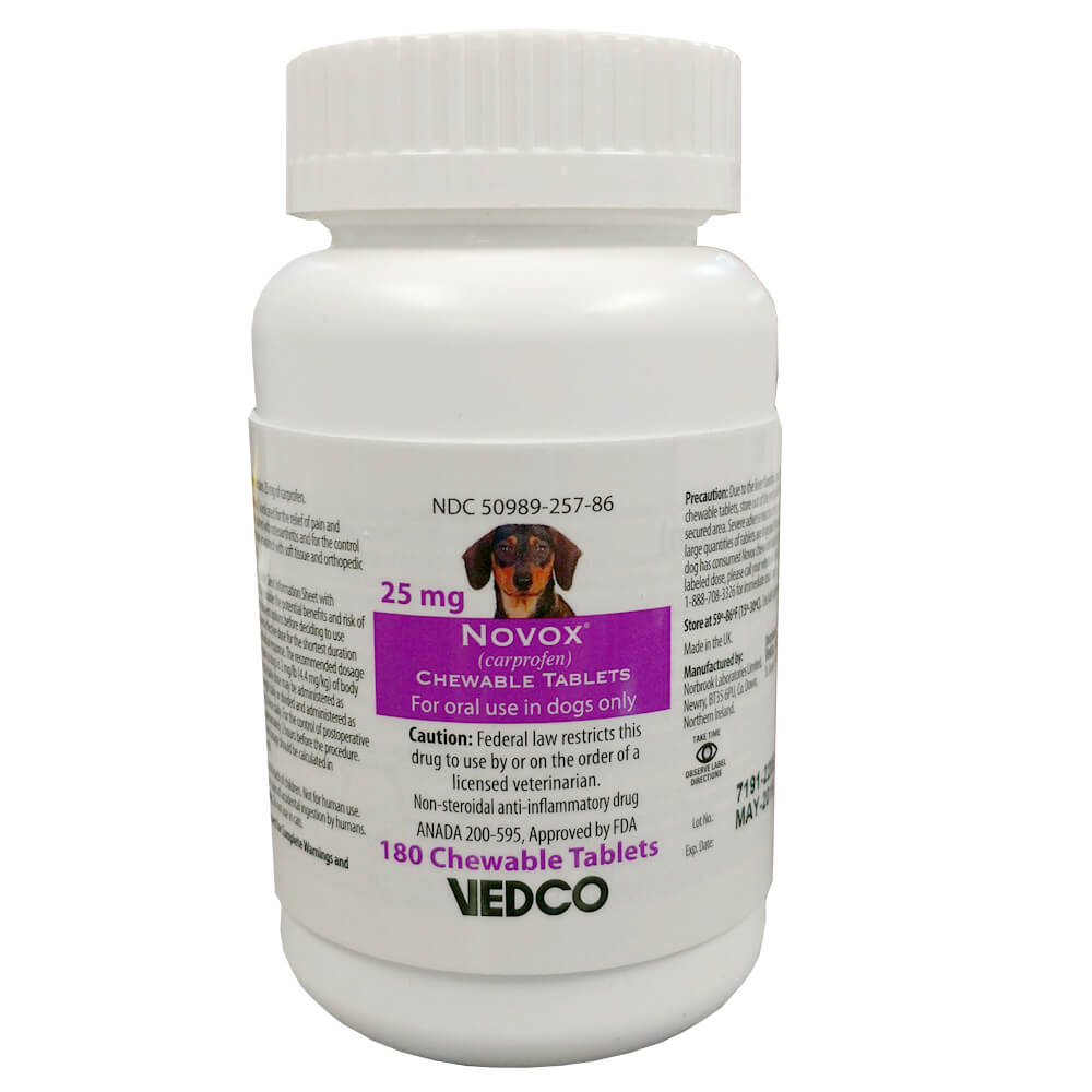 Rx Novox 25mg x 180 chewable tablets