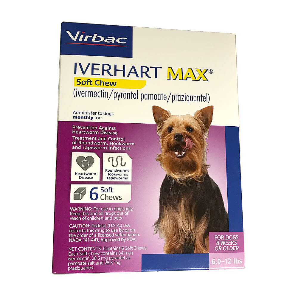 Rx Iverhart Max, 6-12 lb x 6 Soft Chews