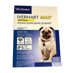 Rx Iverhart Max, 12.1-25 lb x 6 Soft Chews