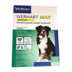 Rx Iverhart Max 25.1-50lb x 6 أقراص