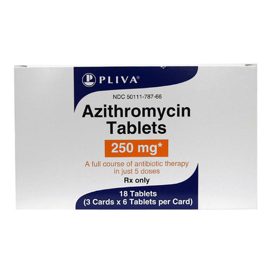 Rx Azithromycin, 250mg x 18 Tablets