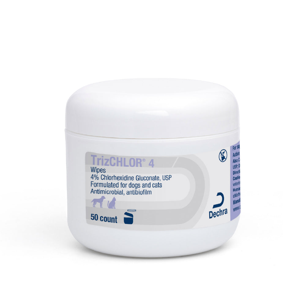 TrizCHLOR 4 Wipes for Dogs and Cats  50 ct