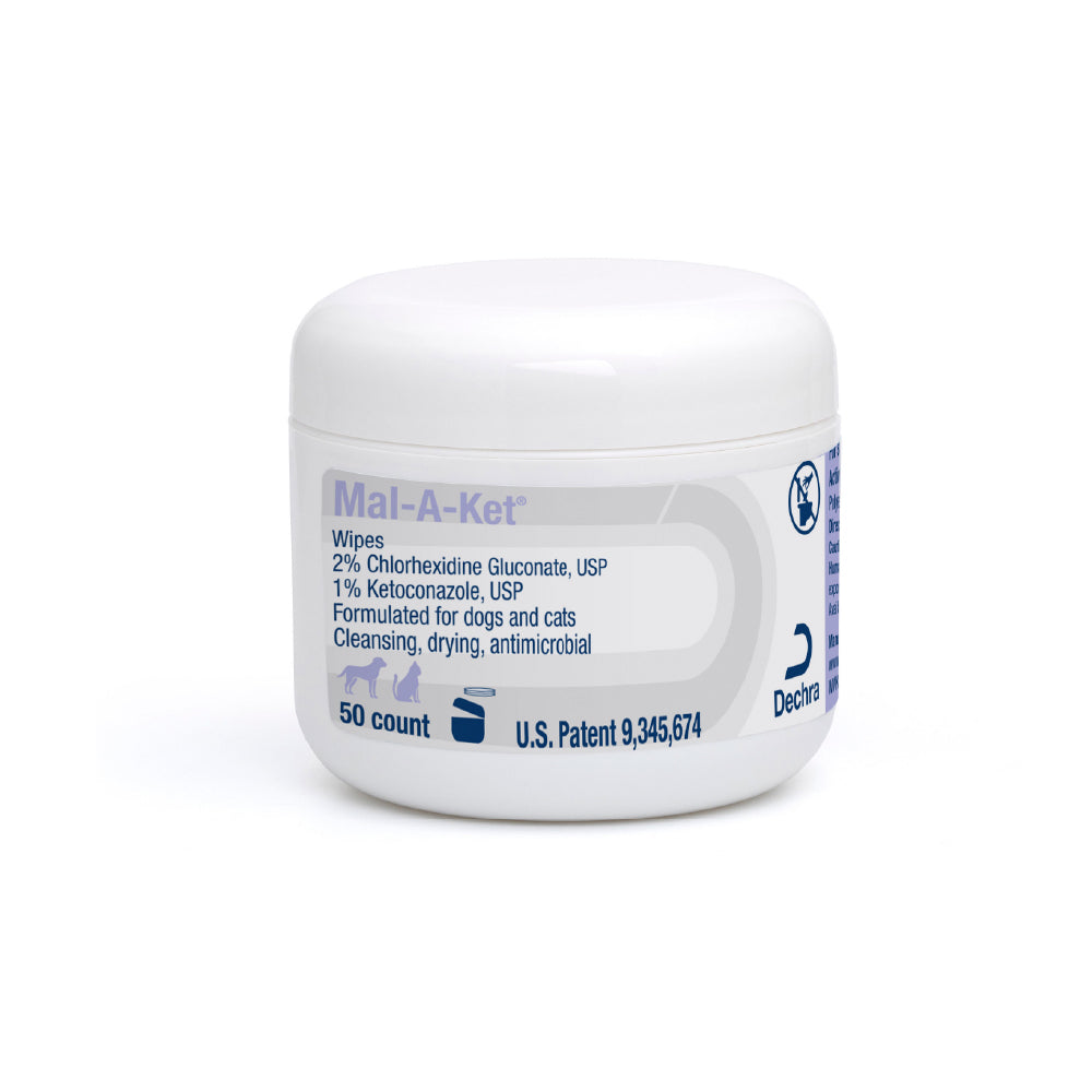 Mal-A-Ket Wipes, 2.25" round, 50 count jar