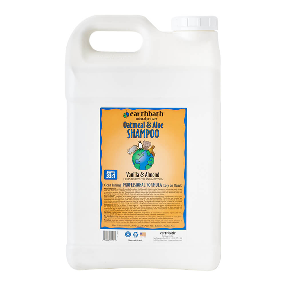 EARTHBATH Oatmeal & Aloe Shampoo, Vanilla Almond Scent 320 oz(2.5 Gal)