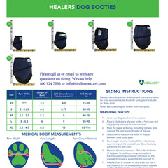 Healers Medical Dog Boots Box Set of 2 boots & 2 Gauze Pads, XSmall