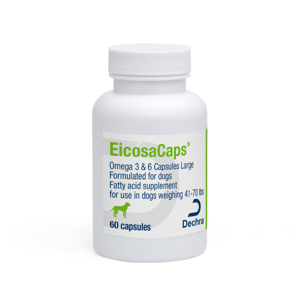 EicosaCaps Omega 3 & 6 for Dogs and Cats Under 40 lbs, 60 Capsules
