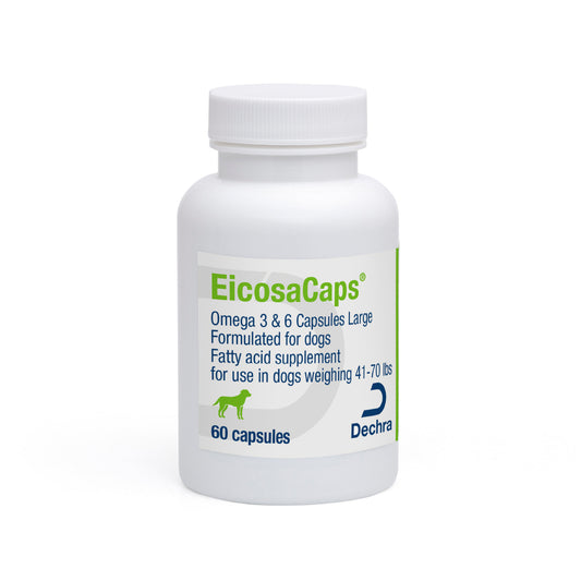 EicosaCaps Omega 3 y 6 para perros y gatos de menos de 18 kg, 60 cápsulas