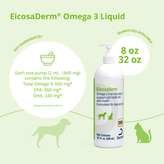 EicosaDerm® Omega 3 Liquid, 32 oz