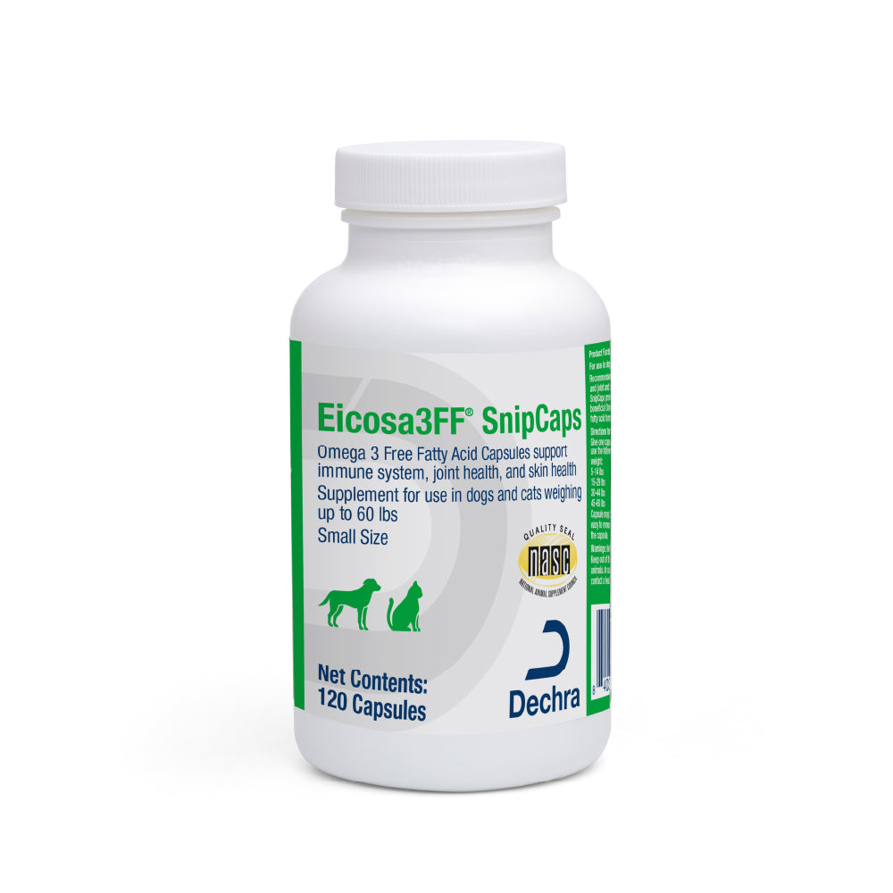 كبسولات Eicosa3FF SnipCaps، صغيرة، أقل من 60 رطلاً، 120 كبسولة