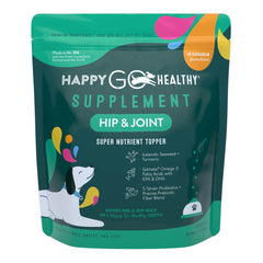 Happy Go Healthy Hip and Joint Supplement for Dogs, Large 28 oz, 120 Scoops