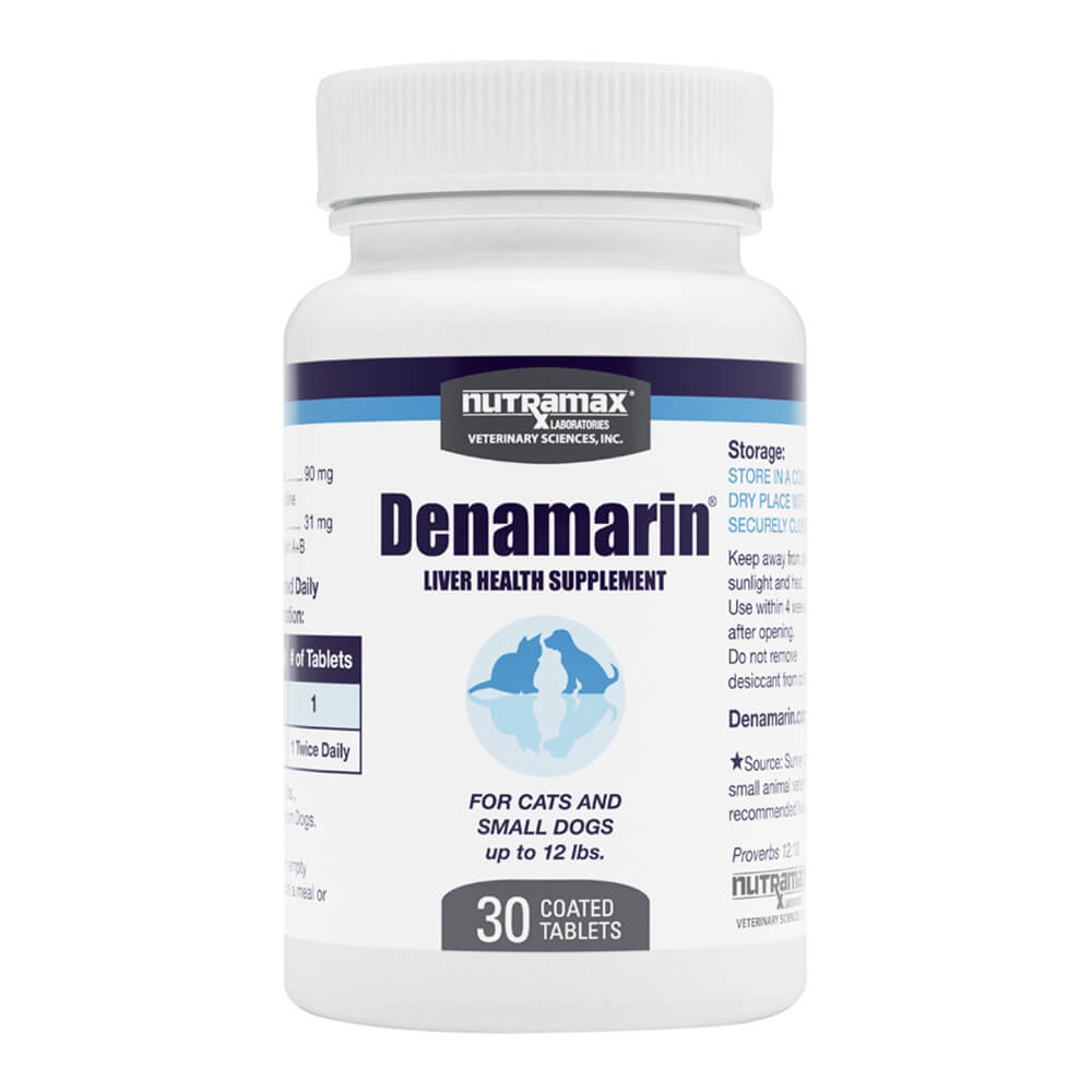 Denamarin para perros pequeños/gatos, 90 mg x 30 comprimidos.