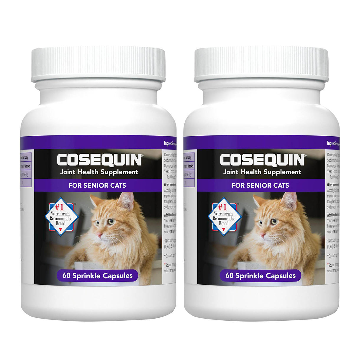 Cosequin Senior Joint Health Supplement for Cats, 60 Sprinkle Capsules, 2pk