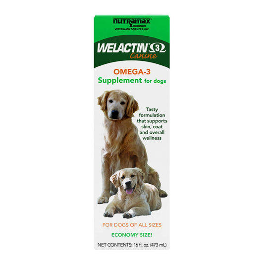 Suplemento natural de Omega-3 Welactin para perros, 473 ml (16 onzas líquidas)