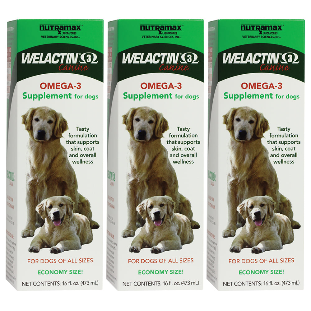 Welactin Natural Omega-3 Supplement for Dogs  16 fl. oz. (473 mL) 3 Pack