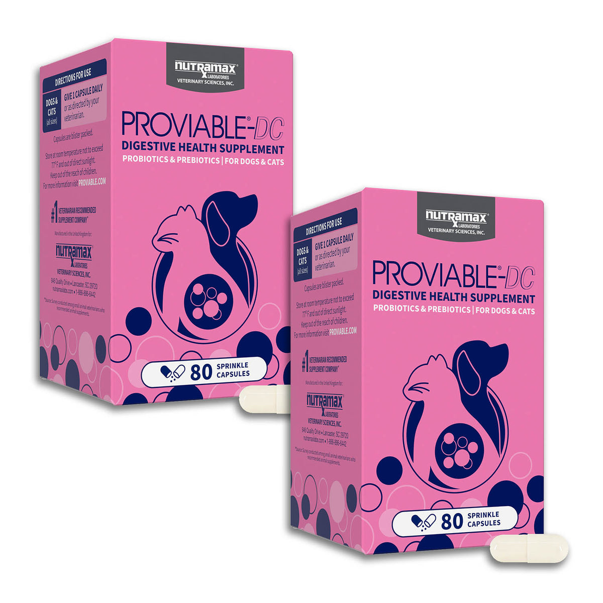Proviable-DC for Dogs and Cats  80 Capsules, 2pk