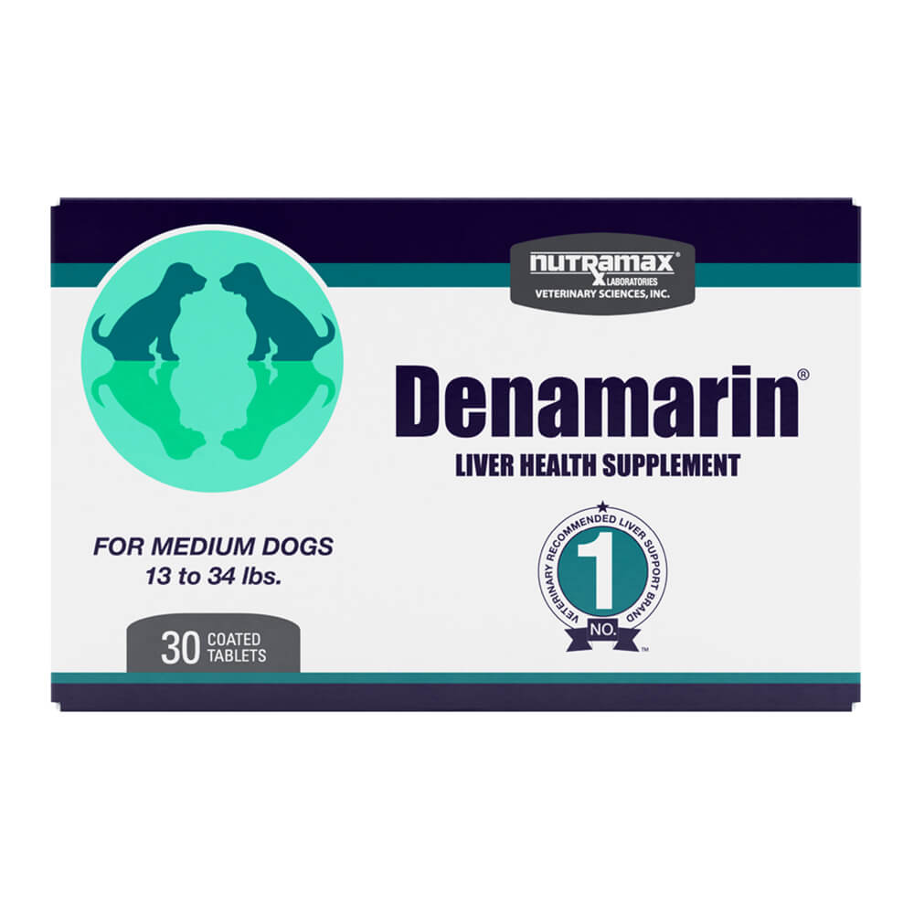Denamarin para perros de 13 a 34 libras. 225 mg, 30 tabletas.