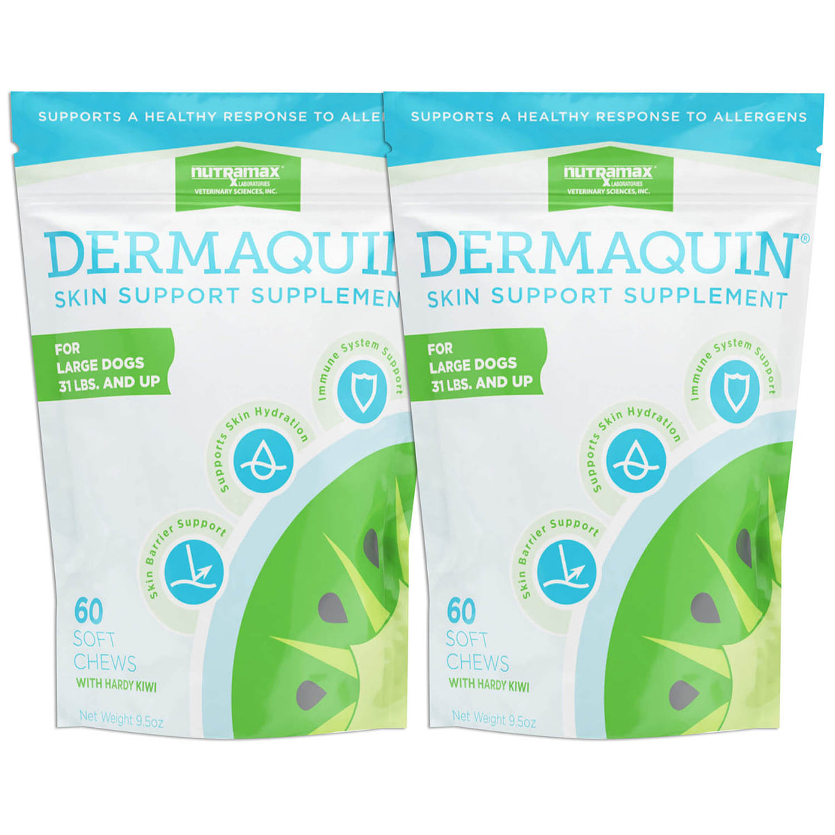 Dermaquin Skin Support Large Dogs 31+ lbs 60 ct, 2pk