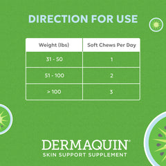 Dermaquin Skin Support Large Dogs 31+ lbs 60 ct