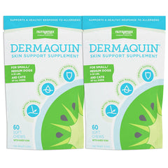 Dermaquin Skin Support Sm/Med Dogs 5-30 lbs & Cats of All Sizes 60 ct, 2pk