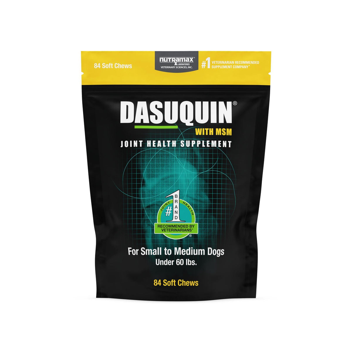 Nutramax Dasuquin con MSM para perros pequeños y medianos, suplemento para la salud articular, masticables blandos, 84 unidades