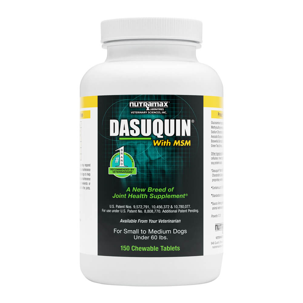 Nutramax Dasuquin con MSM para perros pequeños y medianos, suplemento para la salud articular, tabletas masticables, 150 unidades