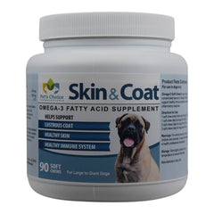 Skin & Coat Omega 3 Soft Chews, Large to Giant Dogs, 90 ct