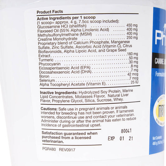 Gránulos de Phycox para perros 480 gramos