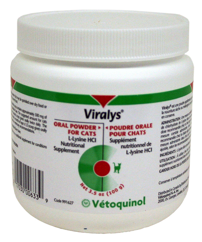 Suplemento de L-lisina Vetoquinol Viralys para gatos, 100 g