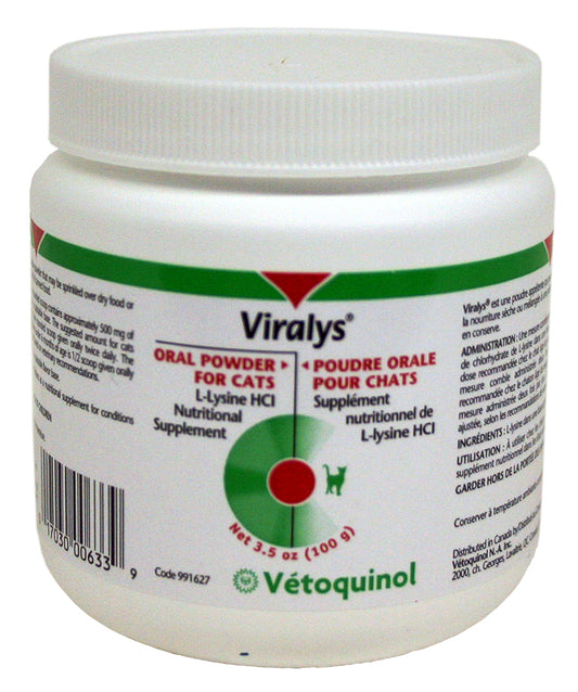 Suplemento de L-lisina Vetoquinol Viralys para gatos, 100 g