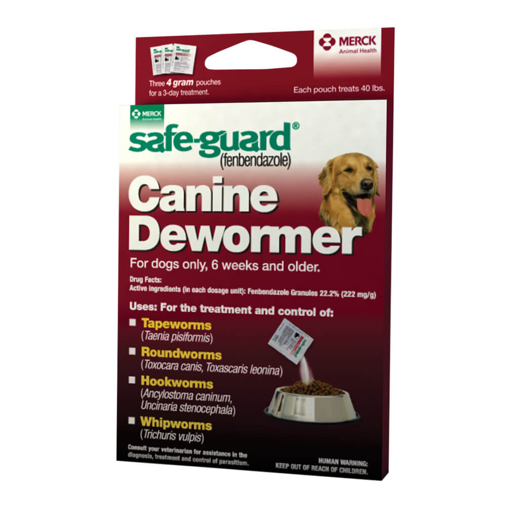 Safe-Guard Canine Dewormer  Three 4 gram Pouches