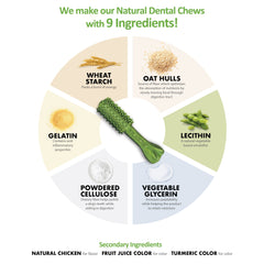Nylabone Nutri Dent SIMPLE Natural Dental Fresh Breath Flavored Chew Treats 1ea/Medium, 8 ct