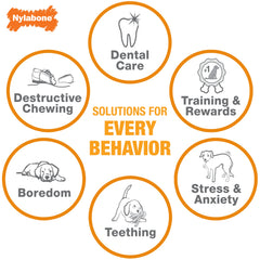 Nylabone PRO Action Dental Power Chew Durable Dog Toy Bacon, Orange, 1ea/Large/Giant  Up To 50 Lbs. 1 ct